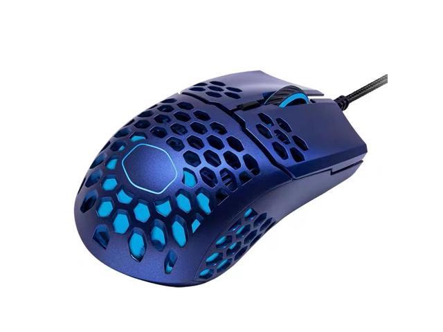 Cooler Master MM711 RGB Gaming Mouse (Metallic Blue) - 60g Lightweight, Honeycomb Shell, Ultraweave Cable, Pixart 3389 16000 DPI Optical Sensor.