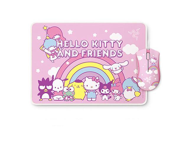 Razer SANRIO CHARACTERS Hello Kitty and Friends Limited Edition Mouse and HelloKitty Mouse Pad Combo:6400 DPI Optical Sensor-DeathAdder