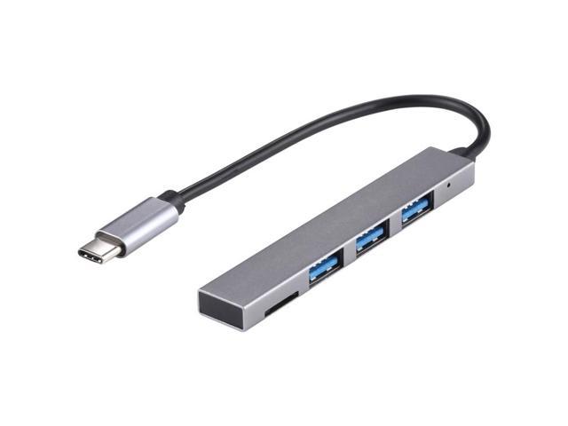 USB Hub 3.0 Splitter, T-818 TF + 3 x USB 3.0 to USB-C / Type-C HUB Adapter