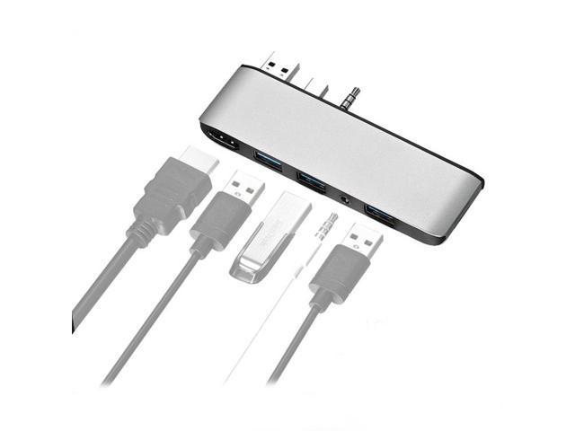 USB Hub 3.0 Splitter, T0409 Multifunctional USB 3.0 HUB Docking Station Network Cable Interface Converter For Microsoft Surface Laptop 1 / 2