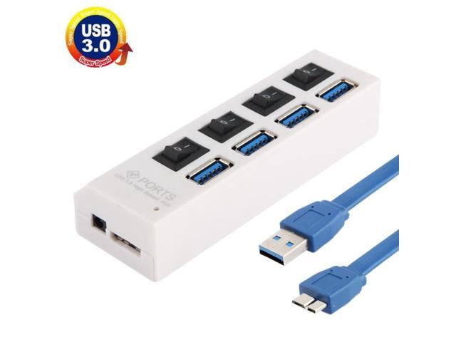 USB Hub 3.0 Splitter, 4 Ports USB 3.0 HUB, Super Speed 5Gbps, Plug and Play, Support 1TB