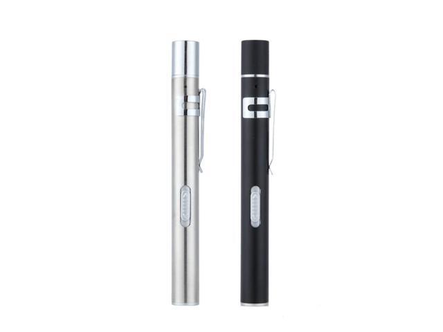 Flashlight Pupil Pen Light Yellow White Dual Light Source Dental Light LED Stainless Steel Morning Inspection Light Flashlight Pupil Pen Light...