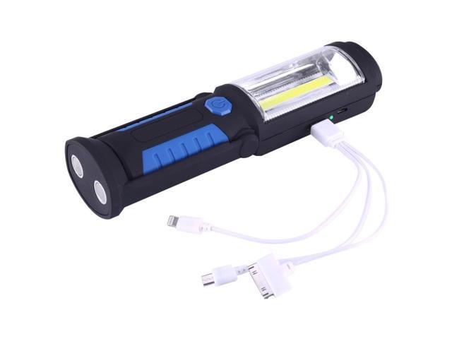 PR5W-1 5W COB+1W F8 IP43 Waterproof White Light LED Torch Work Light, 400 LM Multi-function USB Charging Portable Emergency Work Stand Light with...