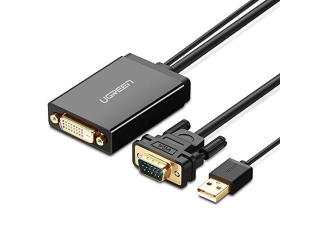 UGREEN MM119 1080P Full HD VGA to DVI Male to Female Adapter Cable for Computer, PC, Laptop, HDTV, Projector, DVD Graphics Card and More VGA / DVI...