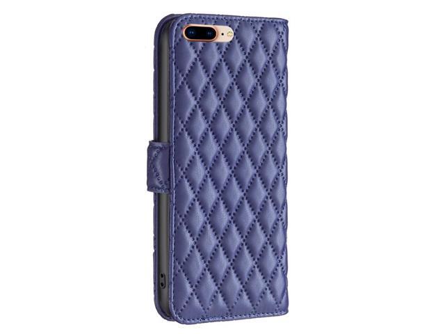 For iPhone 14 Diamond Lattice Wallet Leather Flip Phone Case For iPhone 7 Plus / 8 Plus