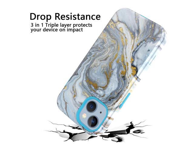 For iPhone 14 Varnishing Water Stick TPU + Hard Plastic Phone Case