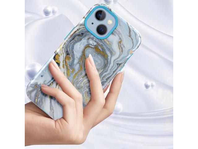 For iPhone 14 Varnishing Water Stick TPU + Hard Plastic Phone Case