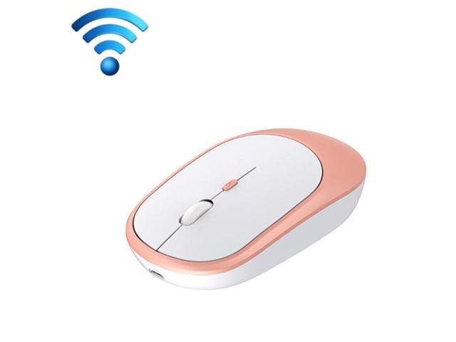 M030 4 Keys 1600DPI Laptop Office Mute Mouse, Style: Dual Mode (Pink) Dual Mode (Pink)