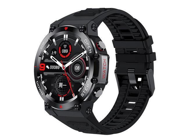 Ak45 Smart Call Bracelet 1.32 Inch Ips Full Circle Full Angle Heart Rate Blood Pressure Monitoring Bluetooth Call Watch (Black)