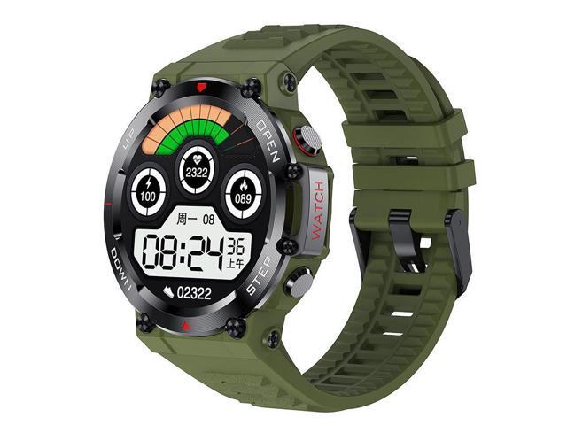 Ak45 Smart Call Bracelet 1.32 Inch Ips Full Circle Full Angle Heart Rate Blood Pressure Monitoring Bluetooth Call Watch (Green)