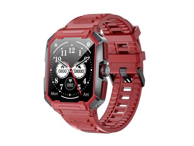 Ak47 Bluetooth Calling Smart Watch Three-Proof Outdoor Sports Multi-Dial Step Counting Heart Rate Smart Watch (Red)