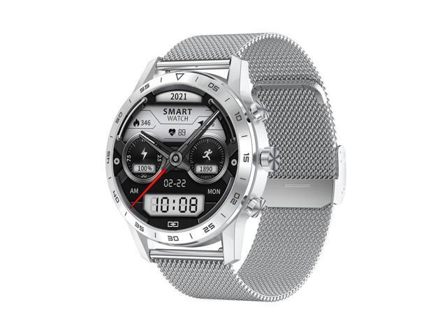 Dt70 Smart Watch 1.39-Inch Amoled Screen Bluetooth Calling Rotating Button Wireless Charger Local Music (Silver Steel)