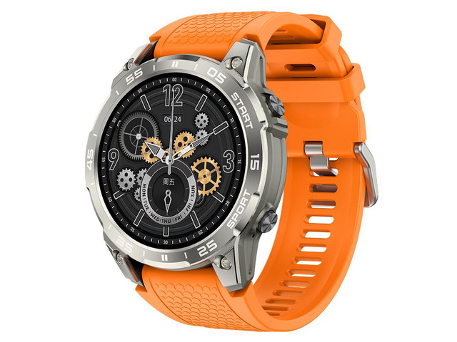 New S57a Bluetooth Call Smartwatch 1.43-Inch 466*466 Heart Rate Blood Pressure Multi-Exercise Smartwatch (Orange)