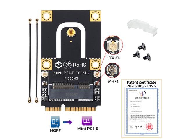 Wireless Mini PCI-E Wi-Fi 6 Intel AX200 Adapter Kit 2974Mbps Bluetooth 5.0 M.2 To Mini PCI Express Full Wifi Card AX200NGW 802.11ax/ac 160Mhz...