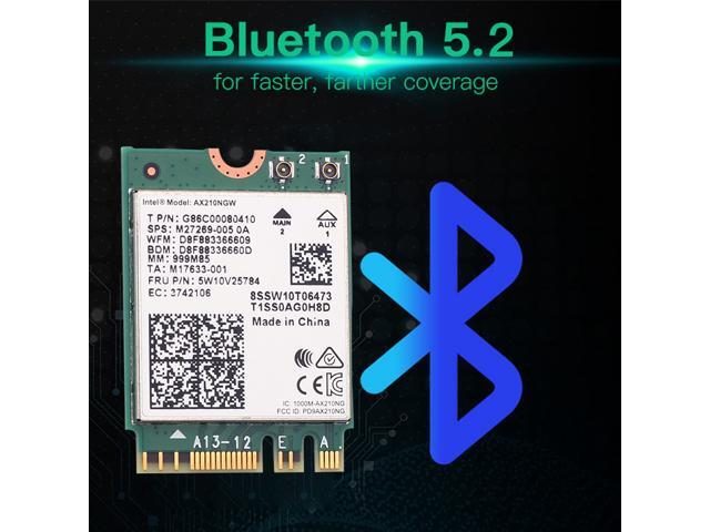 Teday Wi-Fi 6E Intel AX210 Bluetooth 5.2 + 3000Mbps 2.4Ghz 5Ghz 6Ghz M.2 2230 Key E Desktop Kit Wireless Adapter AX210NGW NGFF WiFi 6 Card...