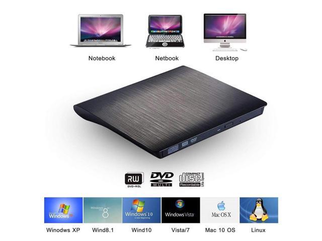 External Optical CD Drive, USB 3.0 Portable CD/DVD +/-RW Slim DVD/CD ROM Rewriter Burner Reader Player For Laptop Desktop PC dvd burner dvd...