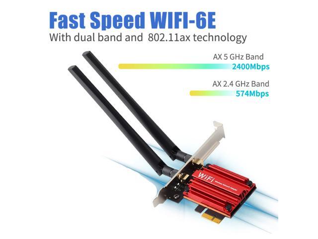 AX3000 Bluetooth 5.3 Wifi 2 In 1 WIFI 6E Intel AX210 PCI Express WifI 6 Adapter Tri band 5374M Wireless PCIE Network Card Windows 11 Window 10 For...