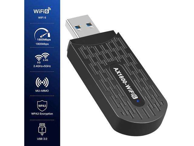 TelDaykemei WiFi 6 USB Adapter Dual Band AX1800 2.4G/5GHz Wireless Wi-Fi Dongle Network Card USB 3.0 WiFi6 Adapter For Windows 7/10/11