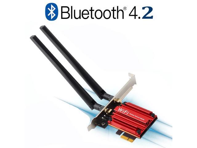 TelDaykemei AC1200 Wireless Dual Band PCI Express Wifi Adapter Bluetooth 4.0, For Intel Wifi Card, Up to 867Mbps(5Ghz), 300Mbps(2.4Ghz), 802.11ac,...