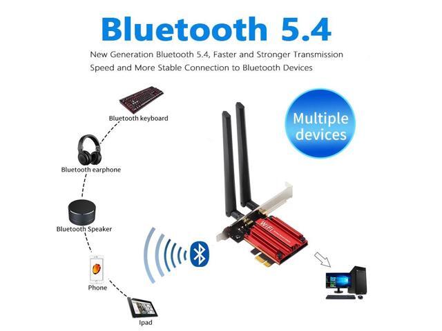 TelDaykemei 5.8 Gbps Wi-Fi 7 Bluetooth 5.4 PCI-E Wifi Adapter BE200 Card 2.4/ 5/ 6 GHz 802.11be For Windows 11 PC Desktop