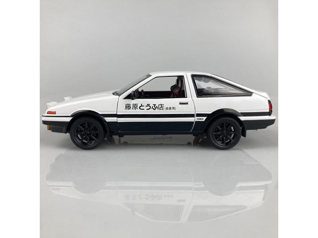MiniAuto 1:20 Scale Initial D Trueno AE86 Sprinter Alloy Diecast Model Pop-up Headlights the Drift Car of Fujiwara Takumi (White)