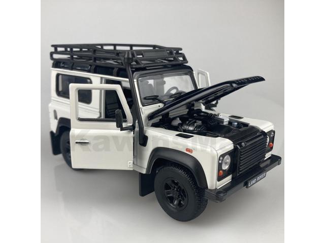 Welly 1:24 Land Rover 2010s Defender TD5 TDCI 90 Off-Road Vehicle Truck Alloy Diecast Model Toy White