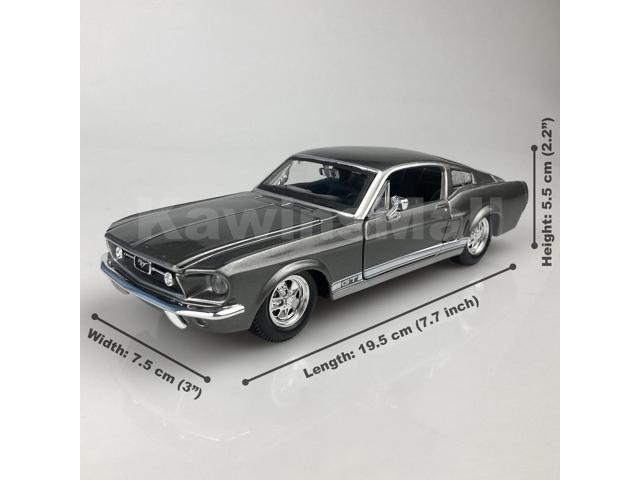 Maisto 1:24 Scale 1967 Ford Mustang GT Sport Car Alloy Diecast Model Toy Special Edition (Grey Color)