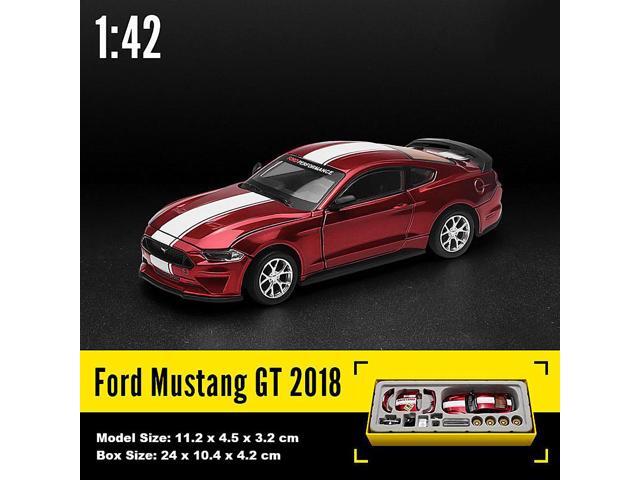 CCA 1:42 Ford Mustang GT 2018 Modified Cars Diecast Model Assemble Kits Toy (Color Red)