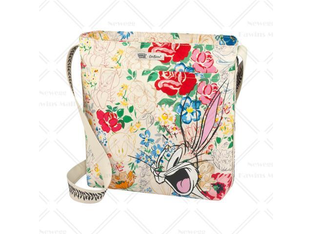 Cath Kidston x Looney Tunes Special Edition Zipped Messenger Bag Women Crossbody Bag Tunes Blooms Bugs Bunny Porky Pig and Tweety Bird in Flowers...