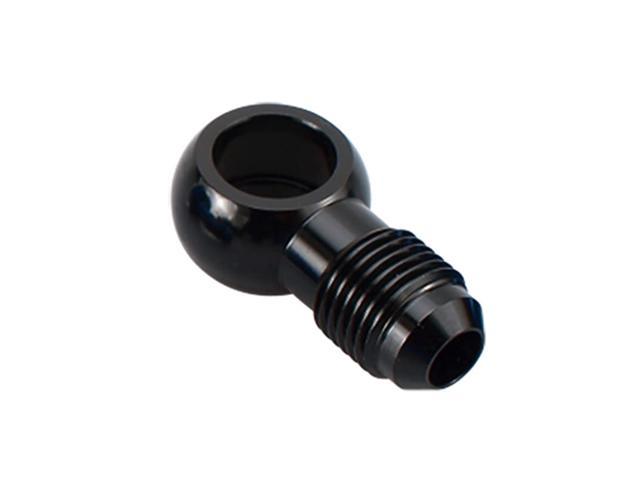 Aluminum Fuel Banjo fitting - M10 10.5mm ID Banjo hole to 6AN Male Flare Adapter, Designed for Bosch 044 Fuel Pump, Black photo