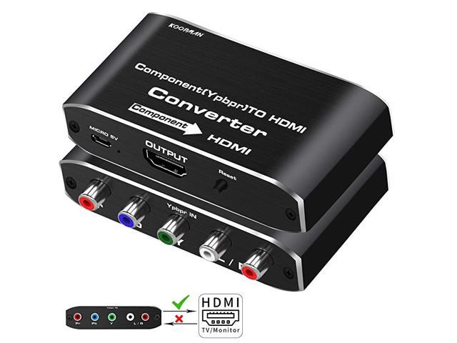 Component to HDMI YPbPr to HDMI Converter 5RCA RGB to HDMI Converter Adapter Supports 1080P Video Audio Converter Adapter HDMI V14 for DVD PSP.