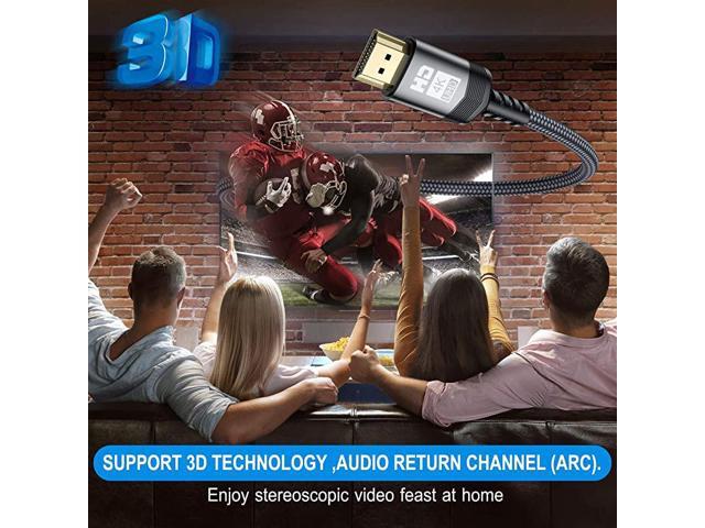 4K HDMI Cable 25ft HDMI 20 Lead Cable High Speed 18Gbps Gold Plated Nylon Braid Cord Supports 4K60Hz2K144Hz3DHDRUHD 2160P1440P1080PHDCP 22ARC for...