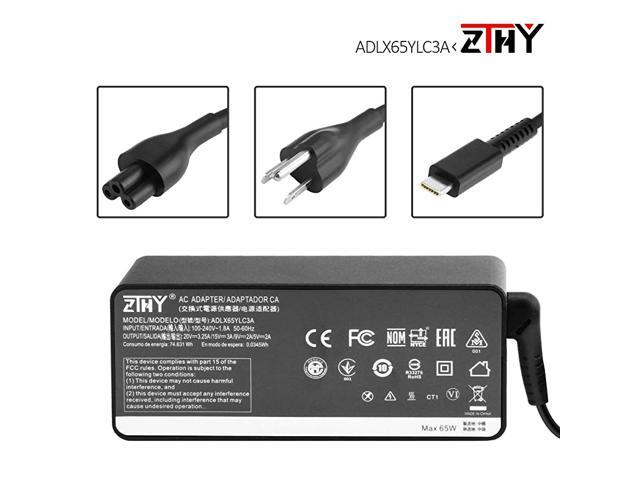 Lenovo 65W Type C USBC Laptop Charger AC Adapter Compatible with Lenovo Thinkpad P52s T470 T480 T480s T580 T590 L390 L480 X280 E480 E485 Chromebook...