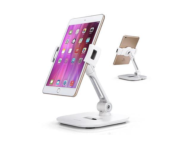 Stylish Aluminum Tablet Stand, Cell Phone Stand, Folding 360° Swivel iPad iPhone Desk Mount Holder fits 4-11' Tablets/Smartphones for Kitchen. photo