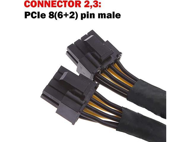 8Pin PCI Express Graphics Video Card GPU VGA 8 Pin Female to Dual GPU 8Pin 6+2 Pin Male GPU 8 pin Splitter Power Extension Cable 8 Pin GPU molex 9inch
