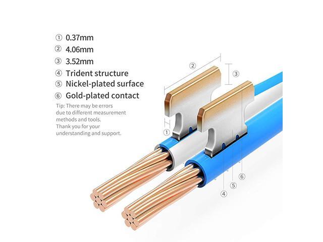 CAT6 RJ45 Connectors Ethernet End GoldPlated 8P8C UTP Network Plug for Solid Wire amp Standard Cable Transparent Crimp Connector Cat6a Cable...
