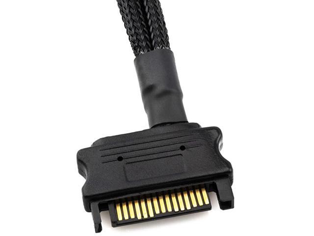 SATA to 3 x 4Pin PWM Sleeved Fan Power Adapter Cable