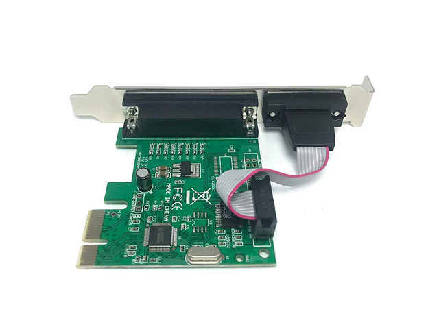 Combo Serial Parallel Expansion Card PCI Express to Printer LPT Port RS232 Com Port Adapter IEEE 1284 Controller Card WCH382 Chip for Desktop PC...