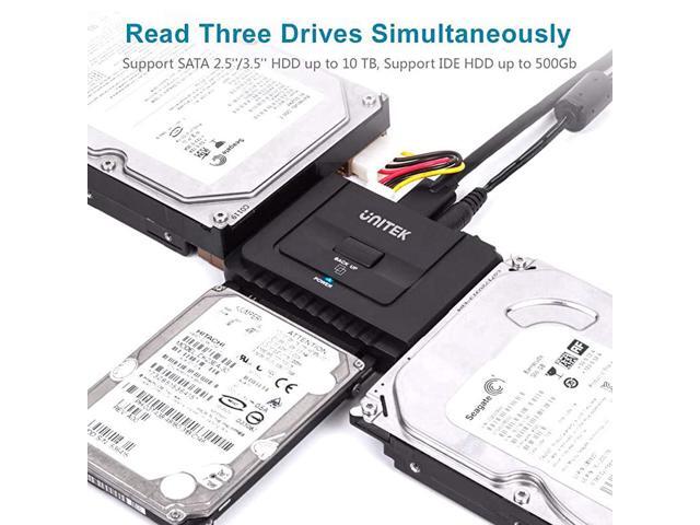USB 3.0 to IDE and SATA Converter External Hard Drive Adapter Kit for Universal 2.5/3.5 HDD/SSD Hard Drive Disk, One Touch Backup Function and...