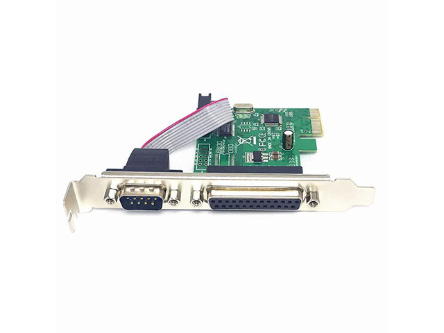 Combo Serial Parallel Expansion Card PCI Express to Printer LPT Port RS232 Com Port Adapter IEEE 1284 Controller Card WCH382 Chip for Desktop PC...