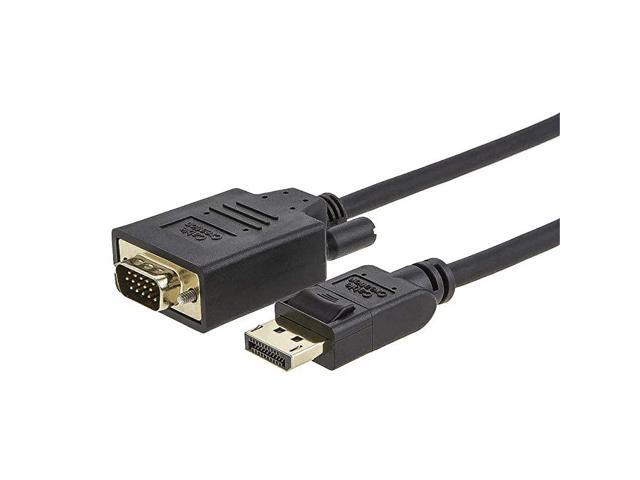 DP to VGA Cable 6ft, [2-Pack] DisplayPort to VGA Cable Gold Plated, DP Male to VGA Male Cable, Black