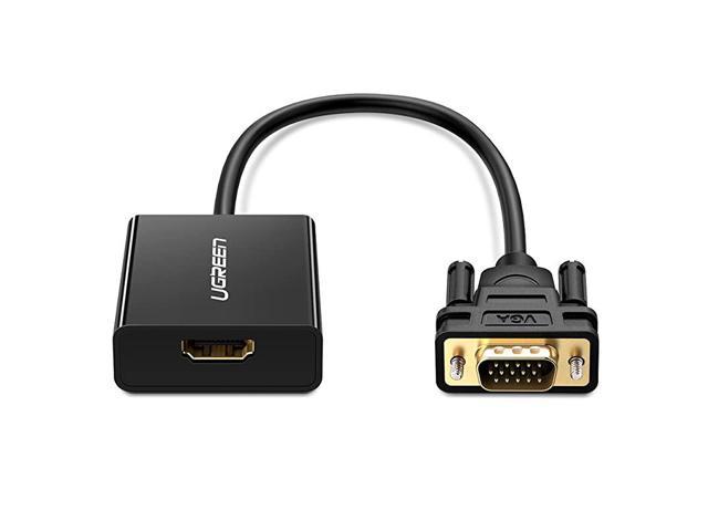 Active HDMI to VGA Adapter with 3.5mm Audio Jack HDMI Female to VGA Male Converter Compatible for TV Stick Raspberry Pi Laptop PC Tablet Digital.