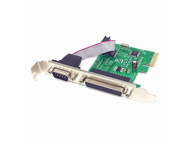 Combo Serial Parallel Expansion Card PCI Express to Printer LPT Port RS232 Com Port Adapter IEEE 1284 Controller Card WCH382 Chip for Desktop PC...