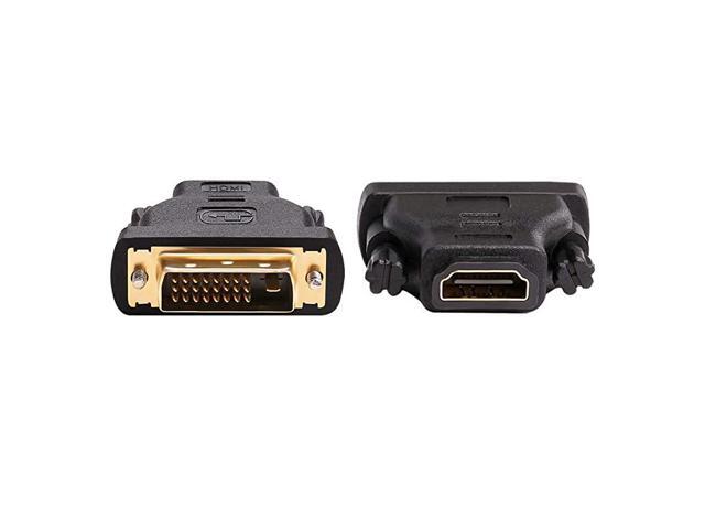 DVI Male to HDMI Female Adapter Bi-Directional DVI-D Port Converter