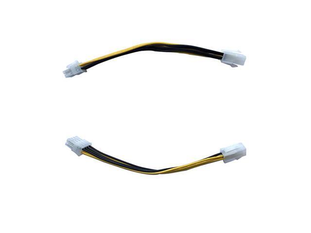 2 Pack 4Pin Female to 8Pin Male ATX EPS 12V Motherboard CPU Power Supply P4 Converter Cable 8inch