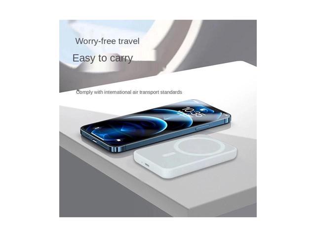 Magnetic Wireless Portable Power Bank, 5000mAh Fast Wireless Compatible with iPhone 12,12 Mini,12 Pro,12 Pro Max