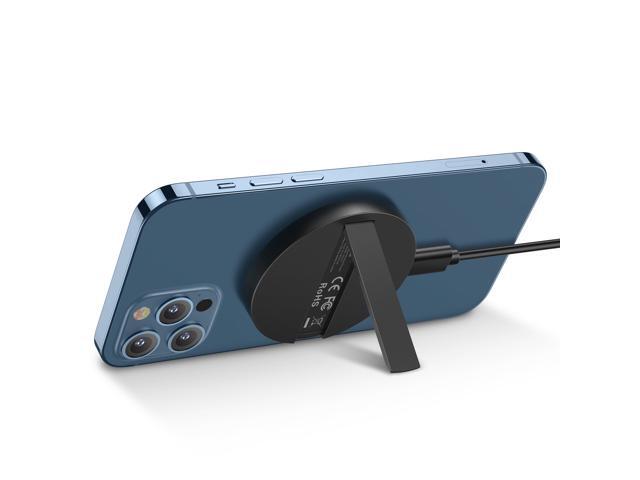 Mini Magnetic Wireless Charger with Kickstand for iPhone 13/13 Pro/13 Pro Max/13 Mini, Black