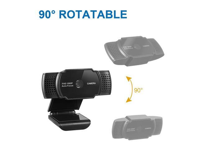 5MP HD 1080P Webcam Auto Focus Camera with Mic for Dektop, Laptop, Compatible with windows, Mac os for Video Conferencing, Recording, and Streaming