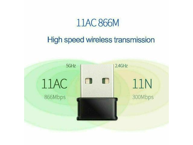 Wireless Lan USB PC WiFi Adapter Network 802.11AC 1200Mbps Dual Band 2.4G / 5G