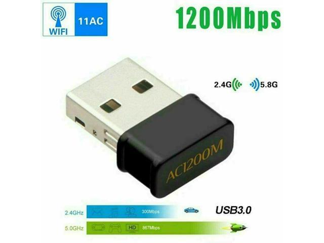 Wireless Lan USB PC WiFi Adapter Network 802.11AC 1200Mbps Dual Band 2.4G / 5G